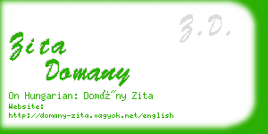 zita domany business card